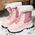 Miniatyrbilde 4 av 5: Travel Sports Nordøst Stora Snøsko Dame Utendørs Reise Høyhælte Bomullssko Dame Mellomhøye Støvler Vinter Rosa Pink 43