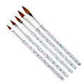 Miniatyrbillede 2 af 6: 5 stk. Eksklusive akryl/UV pensler til negle Multicolor multifärg