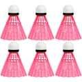 Miniatyrbillede 3 af 5: 6-pak Plast Badmintonbold Holdbar Sportstræning Bold Shuttlecocks Spillebolde til Udendørs Skoleøvelse Tilbehør - Pink