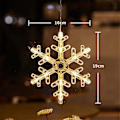 Miniatyrbillede 1 af 5: LED Lys Snefnug Julemand Hængende Sucker Lampe Vindue Pynt Dekoration Til Hjemmet Jul Navidad 2023 Nytårs Dekoration 4