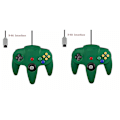 Pikkukuva 1 / 5: 2 kpl Klassinen Langallinen N64-ohjain Retro Peli 64-bittinen Peliohjain Joystick Vaihto-ohjain 12 2pcs