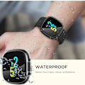 Miniatyrbillede 4 af 7: 4-pak etui til Fitbit Versa 4/Sense 2 skærmbeskytter, HD stødabsorberende blødt TPU-etui med fuldstændig beskyttelse til Fitbit Vers Black+Gun Color+Blue+Clear