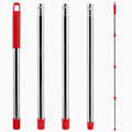Miniatyrbilde 1 av 7: Erstatningshåndtak for mopp Kompatibel med Vileda Spin Mop-tilbehør, 58 tommer langt moppeskaft i rustfritt stål for de fleste moppehoder Justerbar R Red 1x Mop Handle