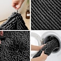 Pikkukuva 2 / 4: Kylpyhuonematot, setti 2 osaa, paksua chenilleä, pehmeä, nopeasti kuivuva kylpymatto, muhkea, imukykyinen kylpymatto liukuesteellä PVC-taustalla, matto Style 2