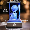 Miniatyrbillede 2 af 2: 3D Krystalindgraverede Engelfigurer Pynt Engel Husopvarmningsgaver til Venner Glasengel Dekoration med LED Stativ Graduation Gaver Angel