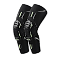 Miniatyrbillede 1 af 4: Sports Honeycomb Crashproof Knæbeskyttere Basketball Volleyball Sort 1 Par Black 1 Pair XS