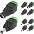 10st 5.5mm 2.1mm DC Strömkontakt Hane och Hona 12V Pluggadaptrar för CCTV-kamera DVR Säkerhetssystem LED-ljus