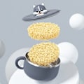 Miniatyrbillede 3 af 10: Instant Noodle Bowl Skål i rustfrit stål BLÅ Blue