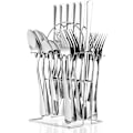 Miniatyrbild 4 av 5: Bestickset med stativ 24 delar - Rostfritt stål - Hängande servi SILVER 1