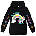 Miniatyrbilde 1 av 3: En Barnehettegenser Toppar Pullover Sweatshirt Genser svart black 120cm