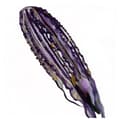 Elastisk Dread Ponytail, med Hårrep, Boho Flätad Ponytail Extension, med Pärlor, Snäckor och Berlocker, Handflätad Lång Dreadlock Ponytail Purple