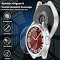 Miniatyrbilde 4 av 5: Glas+ etui til Samsung Galaxy Watch 6/6 Classic Vanntett PC Galaxy Watch 6/6 Classic 40/44/43/47 mm deksel+ skjermbeskytter Carbon Black Y