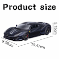 Miniatyrbild 3 av 4: 1:24 Sportbil Racerbil Modellsimulering Legering Pojke för Ferrari Leksaker Blue