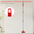 Miniatyrbilde 6 av 7: Erstatningshåndtak for mopp Kompatibel med Vileda Spin Mop-tilbehør, 58 tommer langt moppeskaft i rustfritt stål for de fleste moppehoder Justerbar R Red 1x Mop Handle