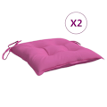 Miniatyrbilde 2 av 9: vidaXL Stolputer 2 stk Rosa 40x40x7 cm Stoff Rosa 1000