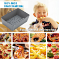 Miniatyrbillede 2 af 4: Airfryer Silikoneform, Rektangulær Silikonebeholder til Airfryer, Silikonebakke til Airfryer grå grey routine