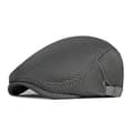 1 stk. afslappet hat til mænd, baretkasketter til flad kasket, åndbar mesh C Dark gray