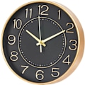 Miniatyrbild 1 av 8: Moderna Väggklockor Batteridrivna, 25 cm Svart och Guld Klocka för Vägg, Tyst Liten Väggklocka för Vardagsrum Sovrum Kök Kontor Barnrum Blå Black 1 pack 10 inch