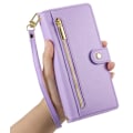 Pikkukuva 1 / 7: Mobiililompakko iPhone 16 -sarjalle, kannettava lompakko, johon mahtuu sekä matkapuhelin että kortit, ei vaikuta kortin magnetismiin, purppura purple iPhone 16 pro max