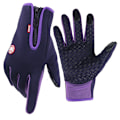 Miniatyrbillede 1 af 3: Kvinder Mænd Cykelhandsker Vinter Fleece Vindtæt Termisk Touchscreen Udendørs Skiløb (Opgradering) Lilla (Upgrade) Purple L
