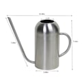 Miniatyrbillede 3 af 5: Vandkande i rustfrit stål - 1,5L metalkande med lang tud for at forhindre spild, perfekt til indendørs og udendørs planter Silver