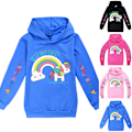 Miniatyrbilde 2 av 3: A Barnklær Hettegenser Topper Pullover Sweatshirt Jumper Mørkeblå Dark Blue 140cm