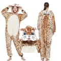 Söta tecknade anime djurpyjamas för män och kvinnor Leopardkatt Leopard cat 100#