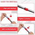 Miniatyrbilde 4 av 7: Erstatningshåndtak for mopp Kompatibel med Vileda Spin Mop-tilbehør, 58 tommer langt moppeskaft i rustfritt stål for de fleste moppehoder Justerbar R Red 1x Mop Handle