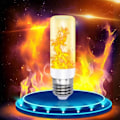 Miniatyrbilde 1 av 5: 4-pakning 3W E27 flimrende flammepærer, 4 lysmoduser, IP42, vanntett, for jul, hotell, bar, festivaldekorasjon, gul Yellow