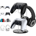 Miniatyrbillede 1 af 7: 2-i-1 spilcontroller & headset-stativ til PS4, PS5, Xbox Y