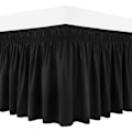 Miniatyrbild 2 av 5: Elastisk Sängkjol med Volanger, Svart Black 100x200x38cm