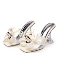 Miniatyrbillede 1 af 5: Transparenta Dameslippers Sommer Mode Rosa Roset Designer Sandaler Transparenta Hæle Beige Beige 42