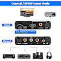 Miniatyrbilde 5 av 5: Audio Extractor 192khz Dac Converter Arc Audio Extractor Støtte Digital -kompatibel Lyd Til Analo
