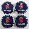 Saab 63MM 4-pack Saab Silver navkapslar i en storlek