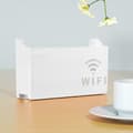 Trådlös WiFi-routerhylla för förvaring, väggmonterad ABS-organisatör - FF- White