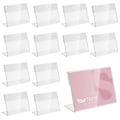 Miniatyrbillede 1 af 5: 30 stk Mini Akryl Skilt Display Holder Pris Display Holder Lille Display Stativ L Form Akryl Pris Kort Lille s