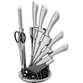 Miniatyrbilde 1 av 2: Knivsett med roterende stativ - 7 deler Silver Silver