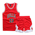 Miniatyrbild 1 av 6: Michael Jordan No.23 Basketbollströja Set Bulls Uniform för Barn Tonåringar Röd-WELLNGS Röd Red S (120-130CM)