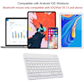 Miniatyrbillede 3 af 5: Ultratankt Bluetooth-tastatur - Bærbart trådløst mini-tastatur - Genopladeligt til iOS, Android og Windows - 10 tommer