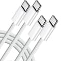2-pack 3FT USB-C till USB-C-kabel - certifierad snabbladdningssladd för iPhone 15 Pro Max, Samsung S23, iPad Pro, MacBook Air m.m. 6pcs