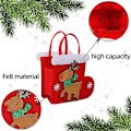 Miniatyrbilde 4 av 5: Julegavepose Julegavepose til barn Filtpose Tegneserieelg Juleblanding Tote Bag style 2