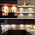 Miniatyrbilde 7 av 10: LED spotter 6 stk med 2 fjernkontroller RGB Design mange farger black