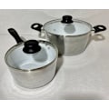 Miniatyrbilde 1 av 9: Kasseroller 1,9 L og gryte 4,2 L, keramisk belegg & glasslokk