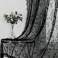 Miniatyrbild 3 av 5: Svarta spetsgardiner 2-pack Svart Svart 100 x 200 cm