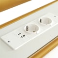 Miniatyrbild 6 av 6: Säng vuxen 180x200cm med USB Typ C laddningsfunktion APP-Styrd LED Säng med stoppning - 4 lådor - sammet - vit Vit