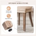 Miniatyrbild 6 av 6: Matstol - Landsby - Set med 6 - Ben i massiv trä - Velouröverdrag - Beige Beige