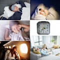 Miniatyrbild 5 av 5: Analog väckarklocka utan tickande med ljus och snooze-funktion och toppknapp, högt alarm, tyst väckarklocka, batteridriven black