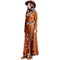 Pikkukuva 3 / 5: Halloween-asut Grand Theft Phantom Lännen Cowboy -asu Thorny Rose Bandit Juna Mies Nainen Erämaan Metsästäjä -asu 185cm