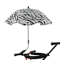 Pikkukuva 1 / 5: Yleismallinen tuolin varjo säädettävällä kiinnikkeellä, UPF 50+ Clip On -aurinkovarjo AuBY Zebra print