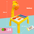 Miniatyrbild 8 av 10: Barnens Ritprojektor Suddbart Ritbord med 72 Mönster Pedagogiska Leksaker 48 Patterns